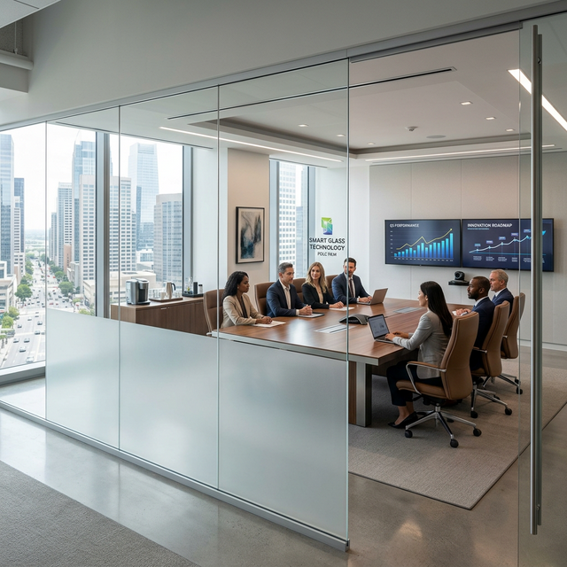 Smart PDLC Film in Office Meeting Room